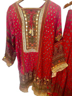 Magenta garara suit