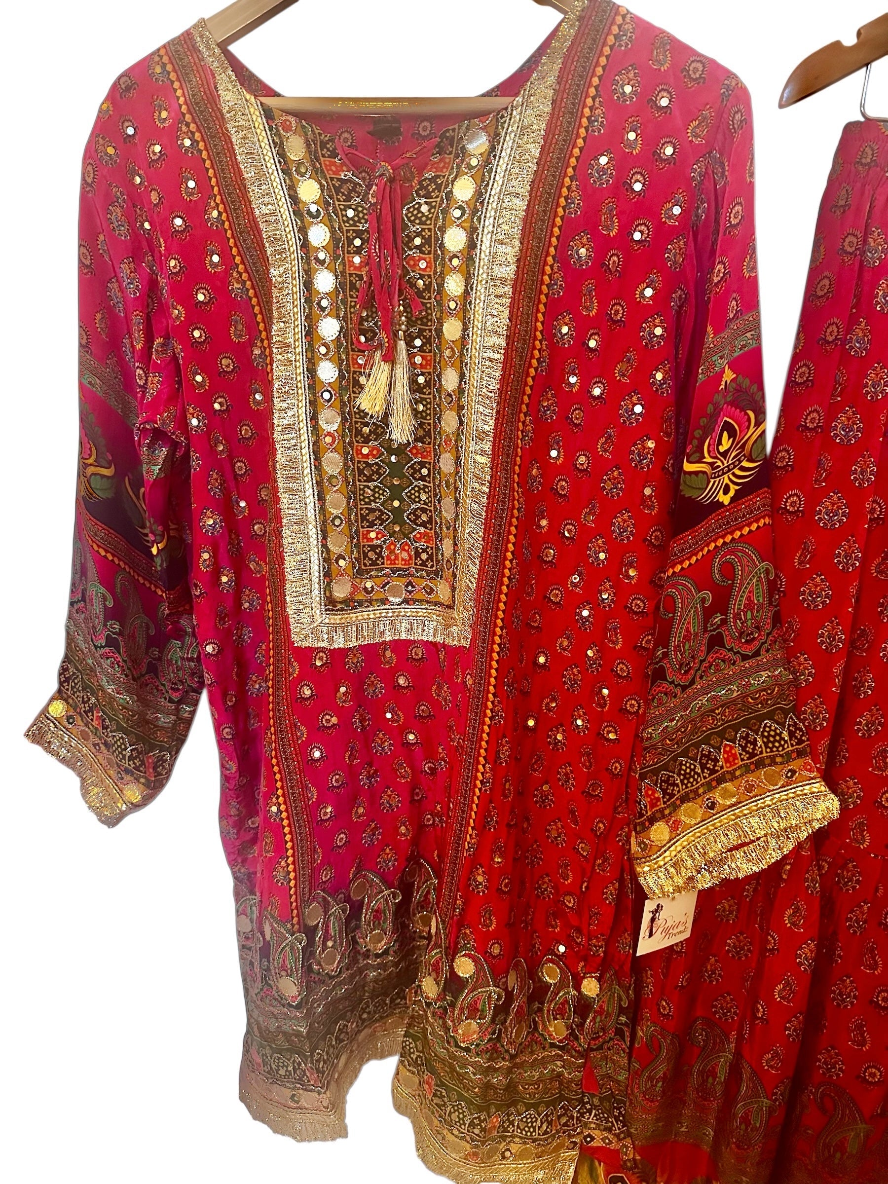 Magenta garara suit