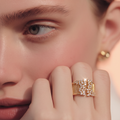 Gold finish ad ring