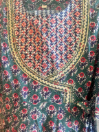 Green & blue angrakha suit