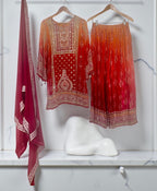 Rust ombre suit