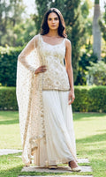 White sequins garara suit