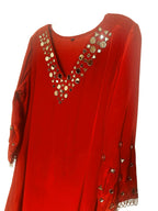 Orange a-line suit