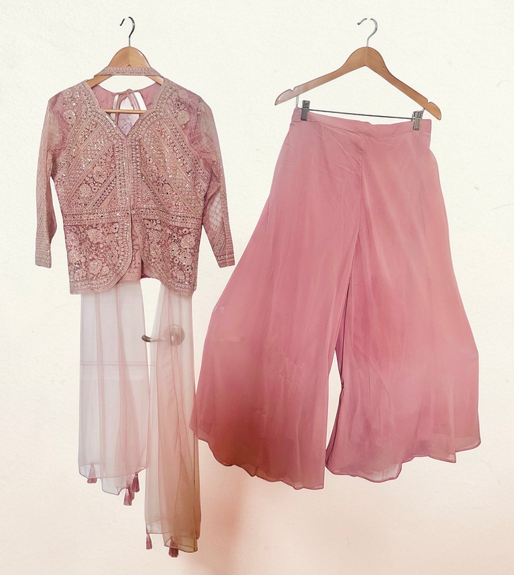 Blush pink fusion outfit