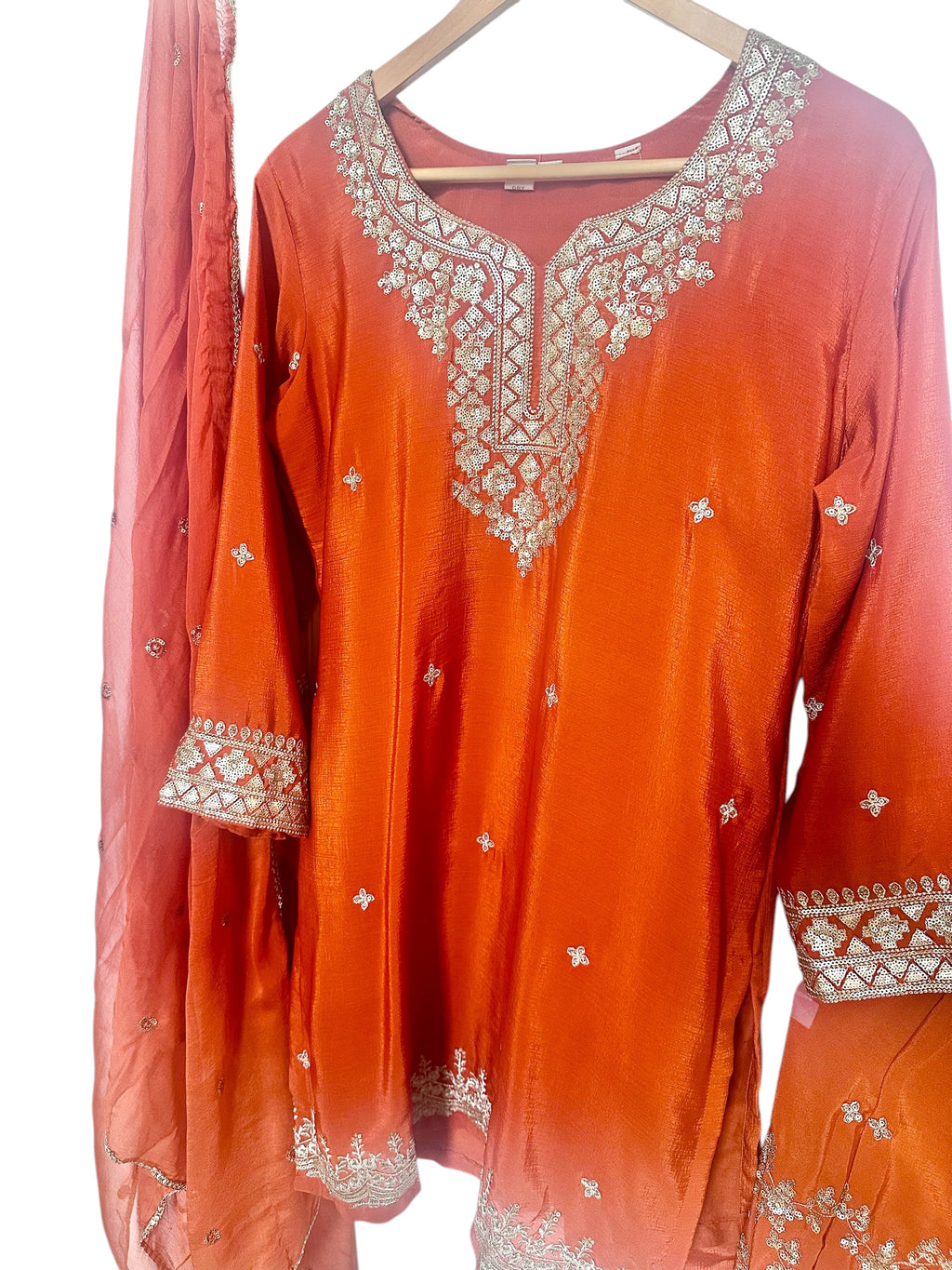 Rustish orange Sharara suit
