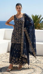 Black sequins Sharara set