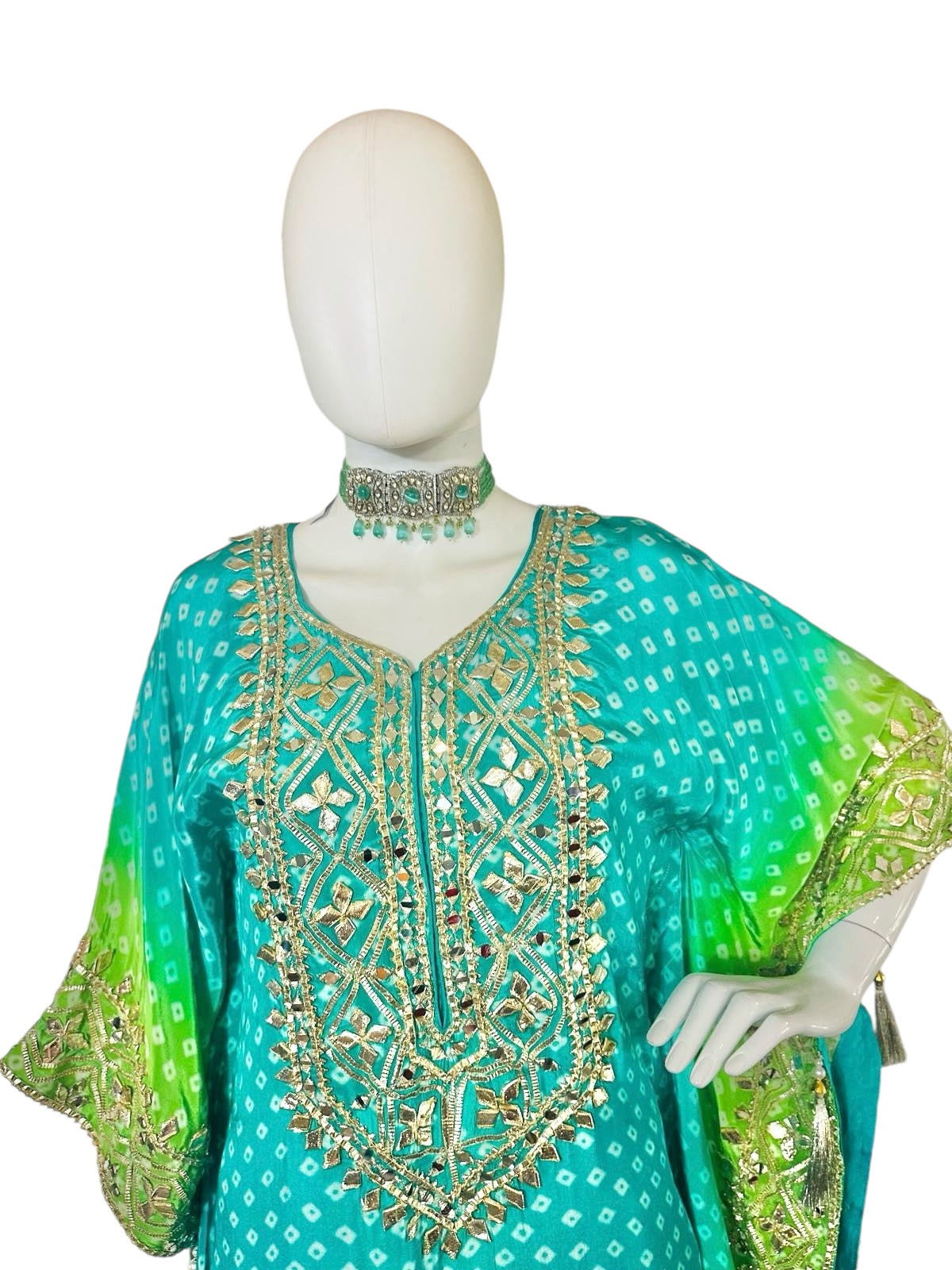 2-shaded kaftaan bandini set