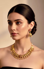 Elephant motif gold finish set