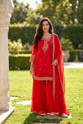 Rustish orange sharara suit