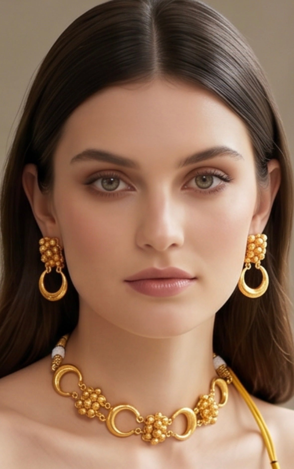 Gold finish choker set