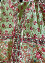 Green printed anarkali suit