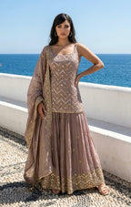 Lavender sharara suit