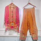 Yellow n pink printed co- ord set