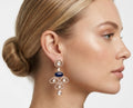 Black stone Polki earrings