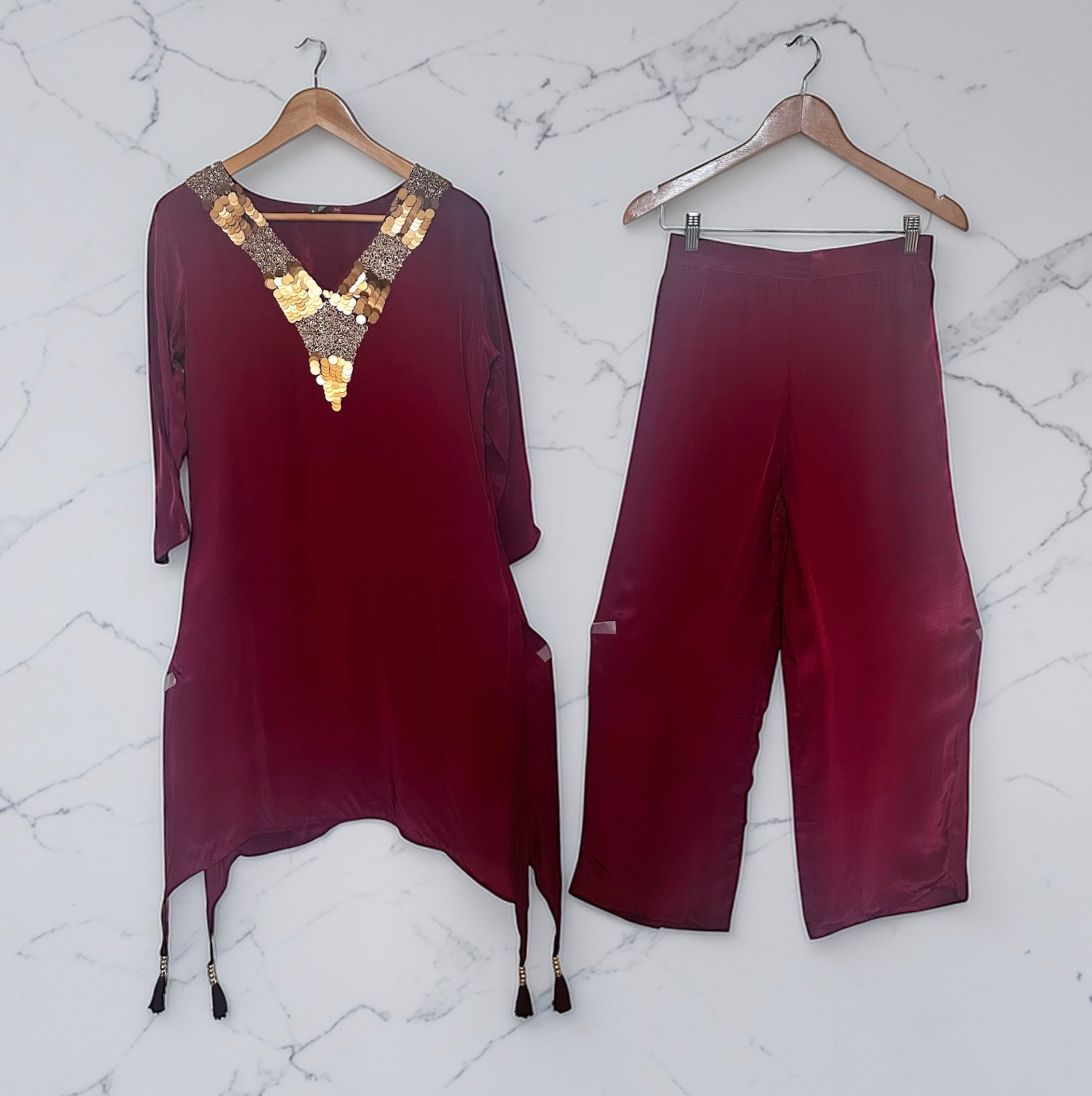 Wine color co-ord set