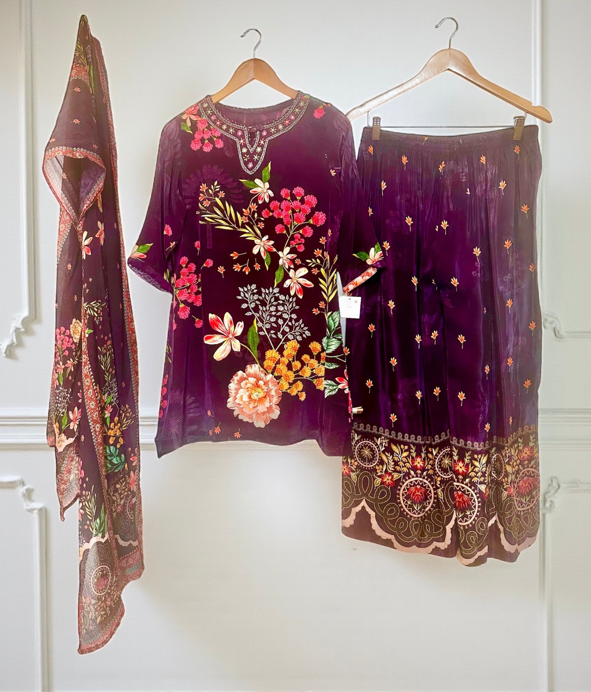 Purple floral suit/co-ord set