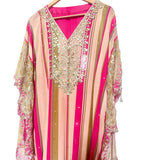 Striped multi-colored kaftaan set