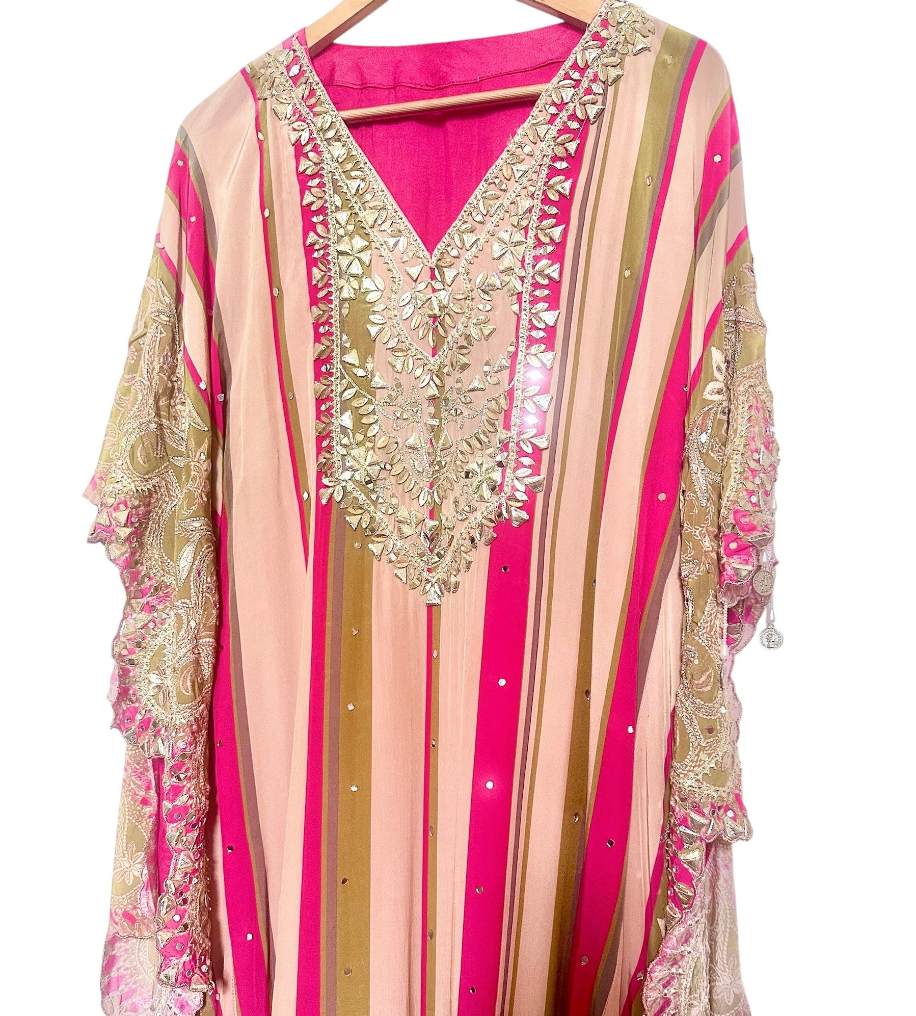 Striped multi-colored kaftaan set