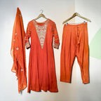 Rustish orange a-line suit