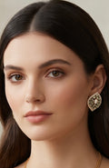 Blue stone ad earrings