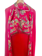 Hot pink dhoti skirt set