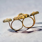 2-finger Ruby Polki ring