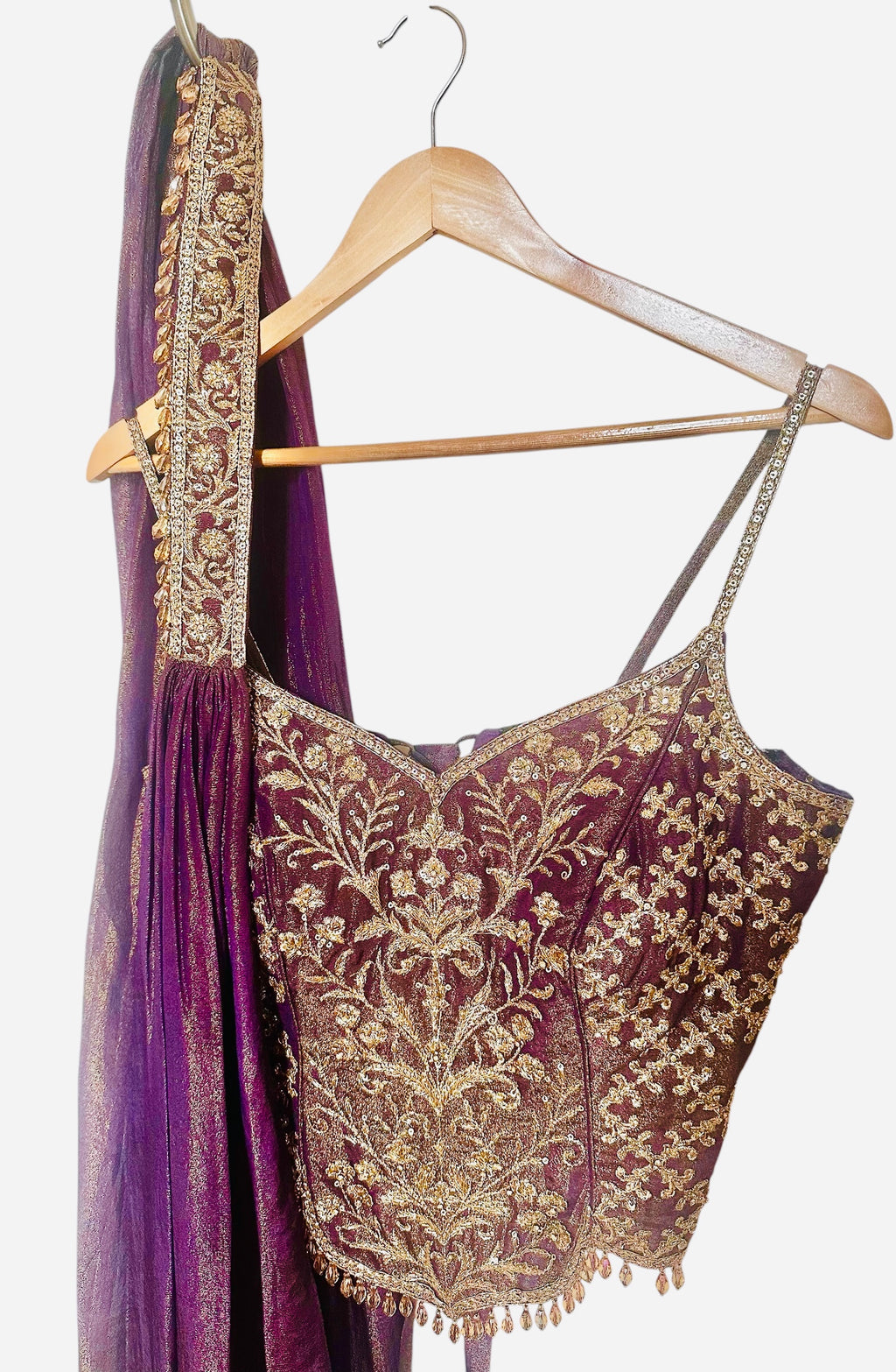 Purple corset style Sharara set