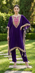 Dark purple kaftaan set