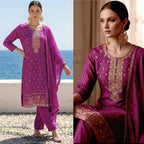 Purple lehriya suit
