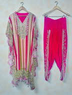 Striped multi-colored kaftaan set