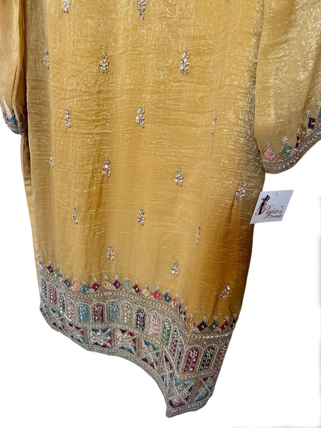 Beige Sharara suit