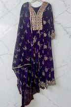 Purple anarkali suit