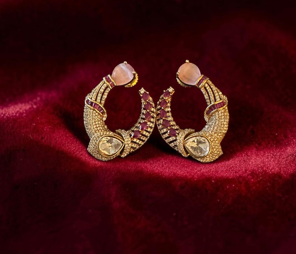 Pink n Ruby ad earrings