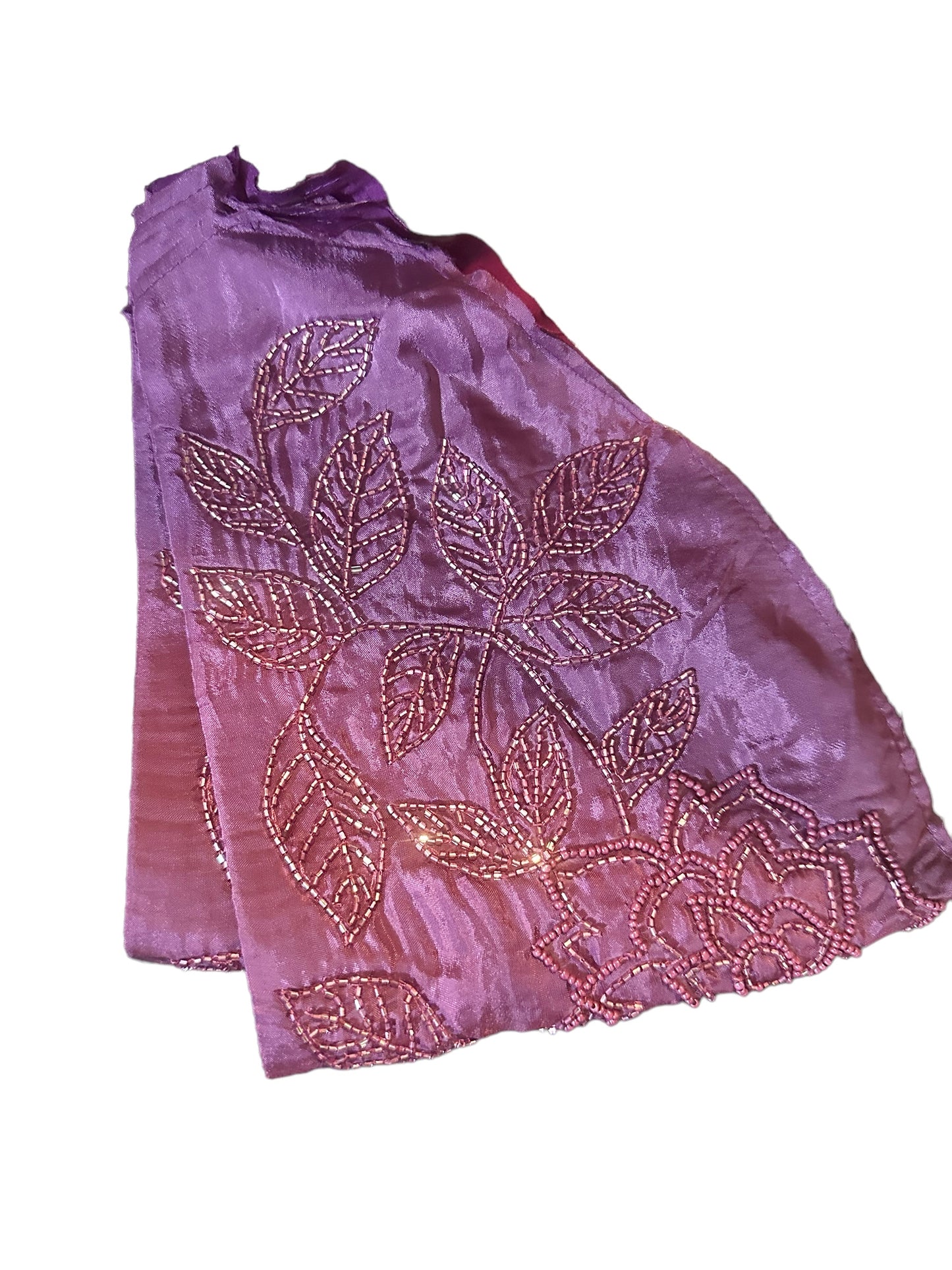 Purple organza saree