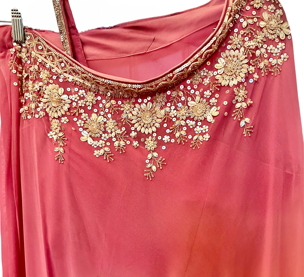 One-shoulder fusion outfit