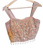 Beige ruffle drape