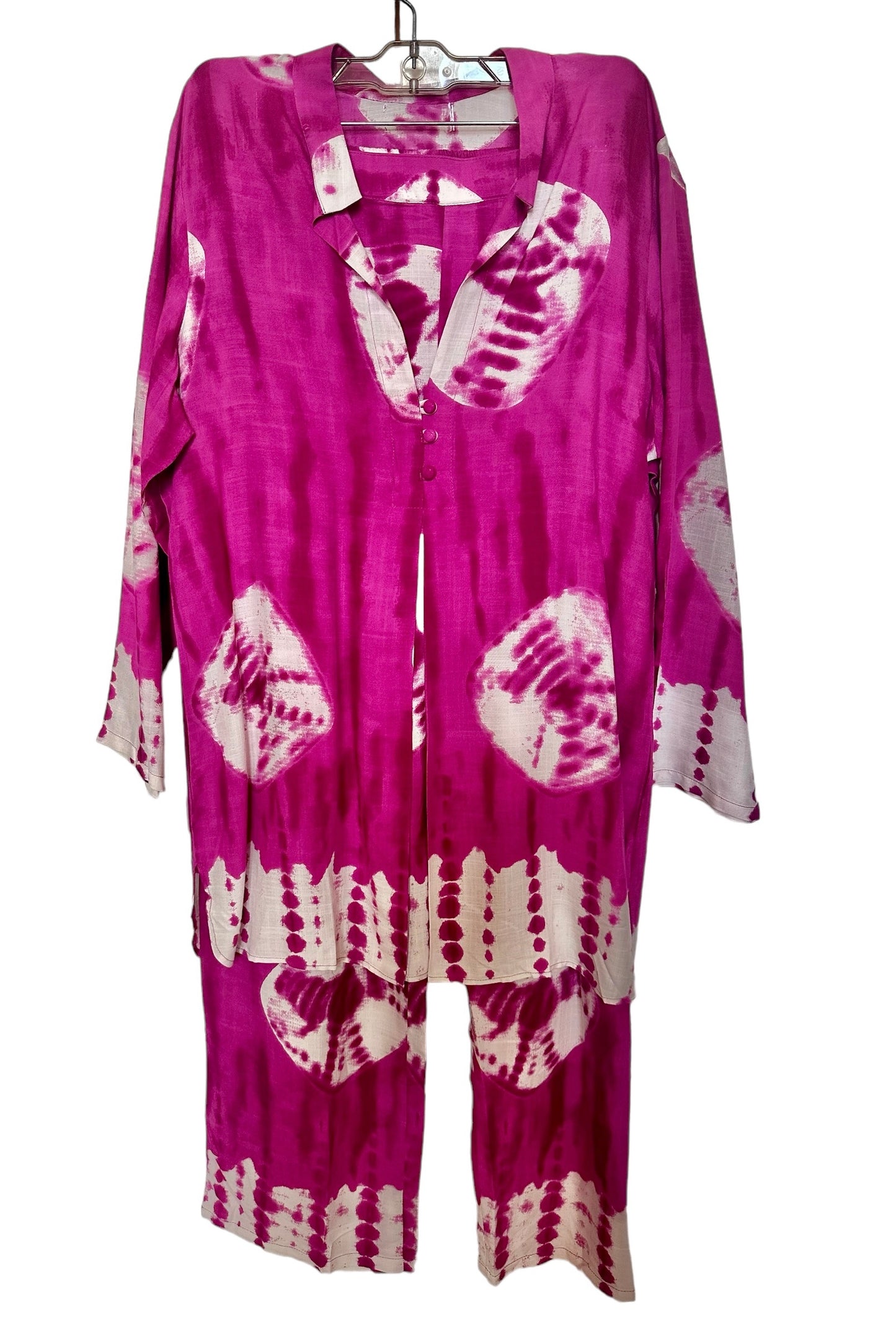 Fuchsia tie & dye co- ord set