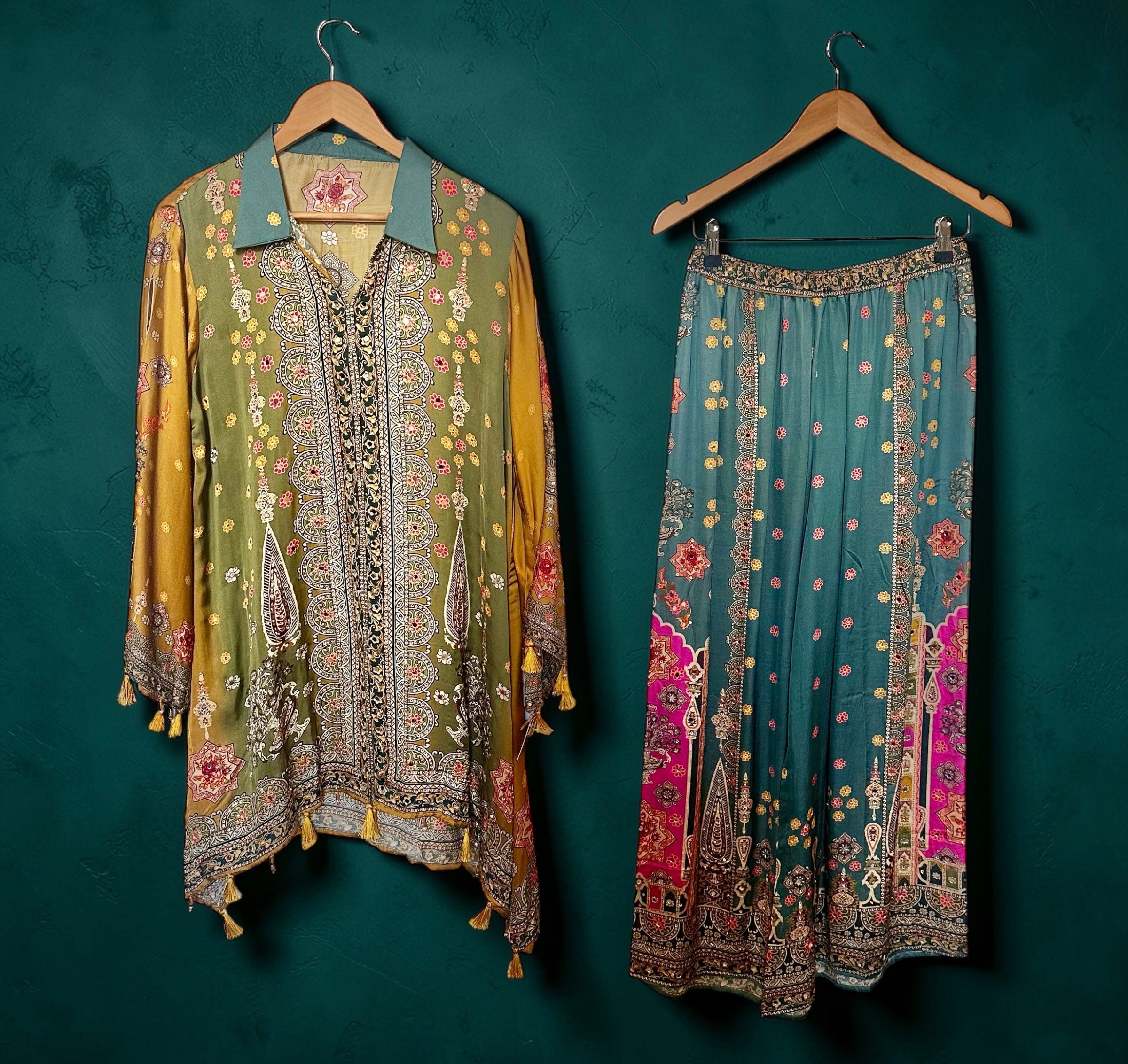 Green/yellow co-ord set
