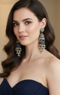 Ad earrings with blue stones