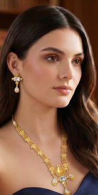 Polki gold finish set