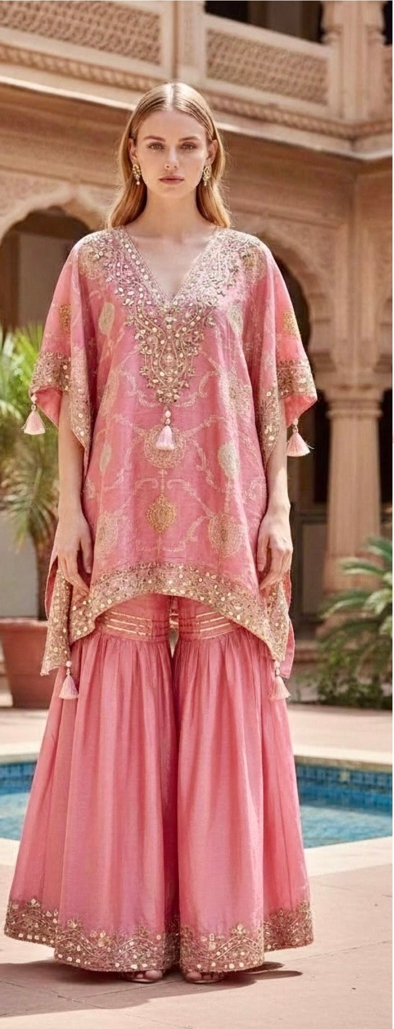 Pink kaftaan set