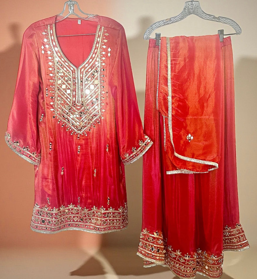 Rustish orange Sharara suit