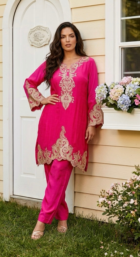 Pinkish red 2-piece  set