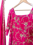 Fuchsia sharara set