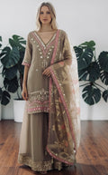 Greyish taupe Sharara suit