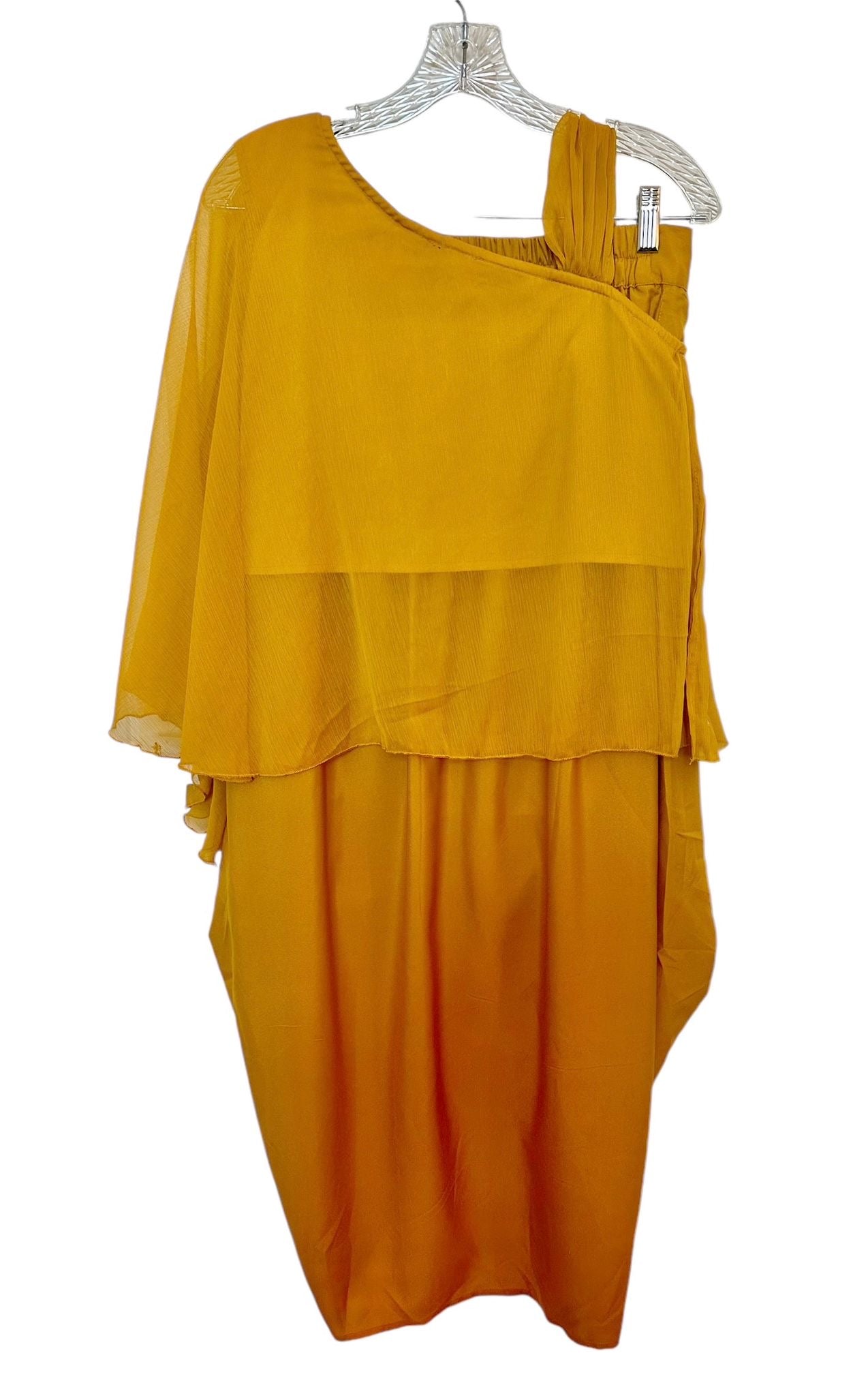 Mustard yellow dhoti set