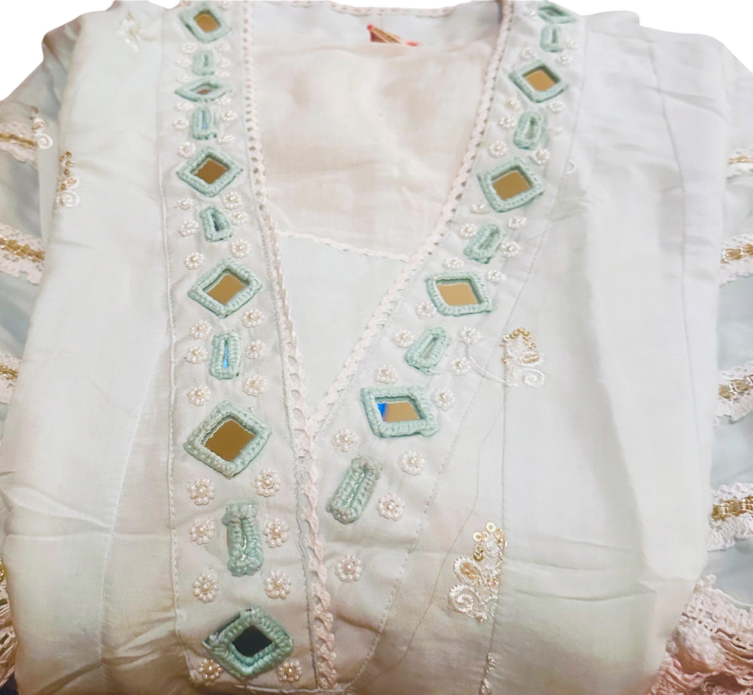 Light blue anarkali suit