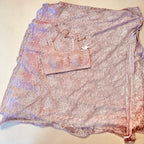 Pink chantley lace saree