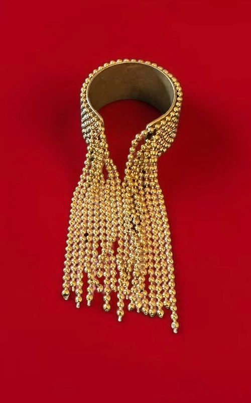Gold finish chains ring