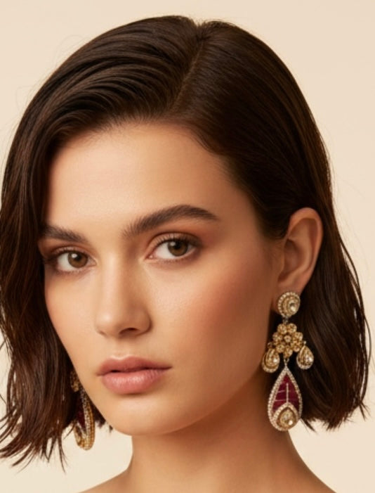 Ruby Polki earrings